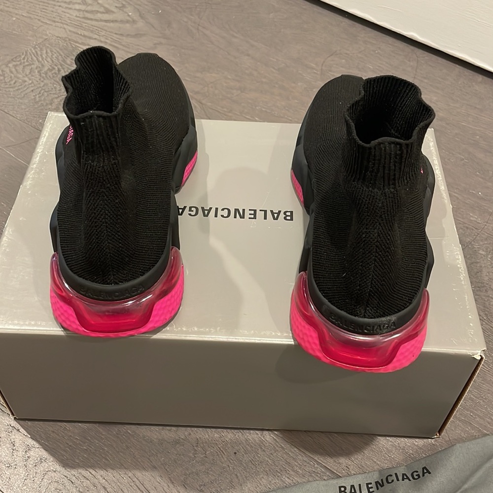 Balenciaga Black and Pink Sneakers - Picture 3 of 5